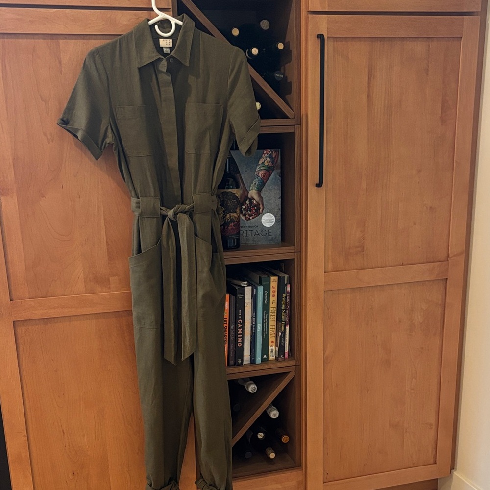 Missoni for Target Olive Green Short Sleeve Utility Jumpsuit